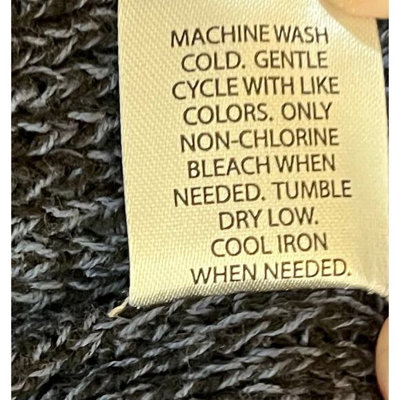 Flag & Anthem Button Mock Neck Sweater in Navy Heather Size Large - Picture 12 of 12